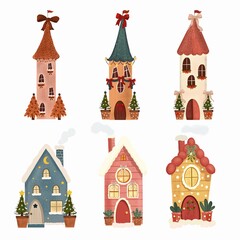Fototapeta premium New Year's and Christmas Houses