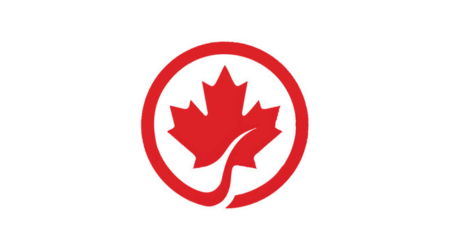 Canadian Maple Leaf Logo 
Vector Minimalist Canada Day Round Badge Icon