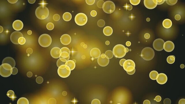 Abstract golden bokeh lights motion blur cosmic background