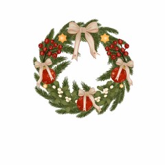 Festive Christmas Wreath  © Tati