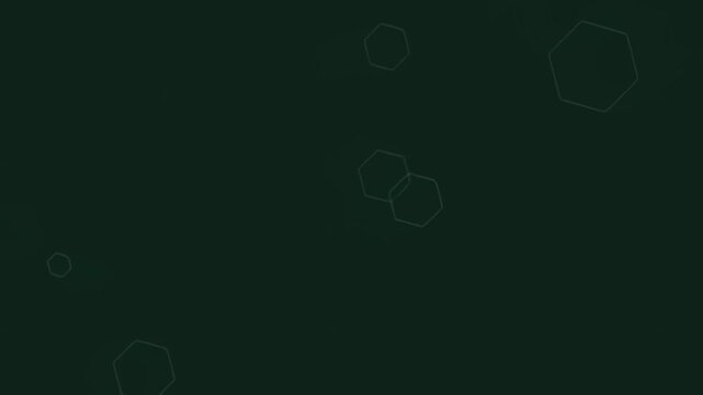 Abstract dark green background with geometric hexagon shapes