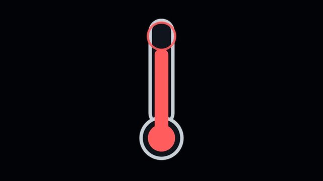 Thermometer Fever Icon Animation - Medical Healthcare Motion Graphic