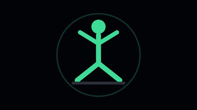Yoga Pose Flowing Icon Animation - Medical Healthcare Motion Graphic