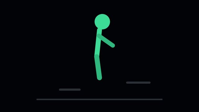 Running Figure Icon Animation - Medical Healthcare Motion Graphic