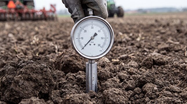 Agricultural Soil Compaction Penetrometer Depth Dial Reading
