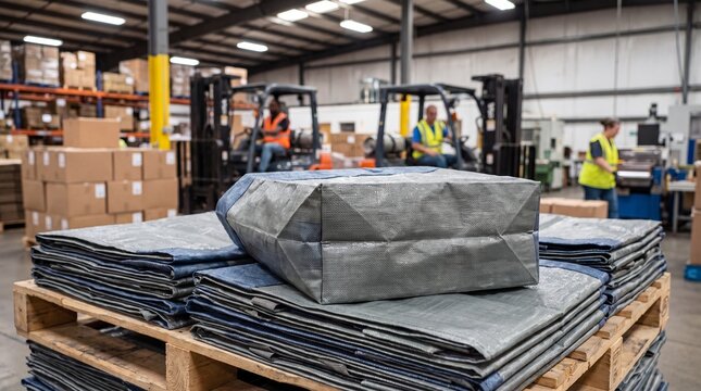 Reusable Returnable Shipping Tote Collapsible Woven Polypropylene