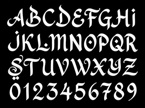 Elegant Decorative Alphabet Typeface and Number Set for Classic Typography Design