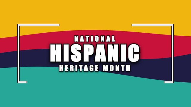 National Hispanic Heritage Month Motion Graphics Animation Background