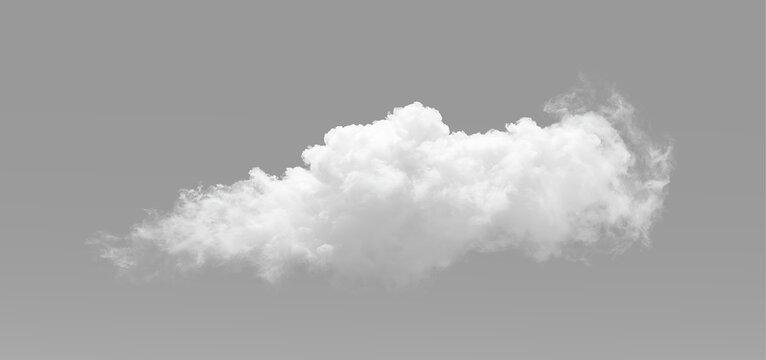 Soft mist and white smoky fog with floating vapor isolated on gray background