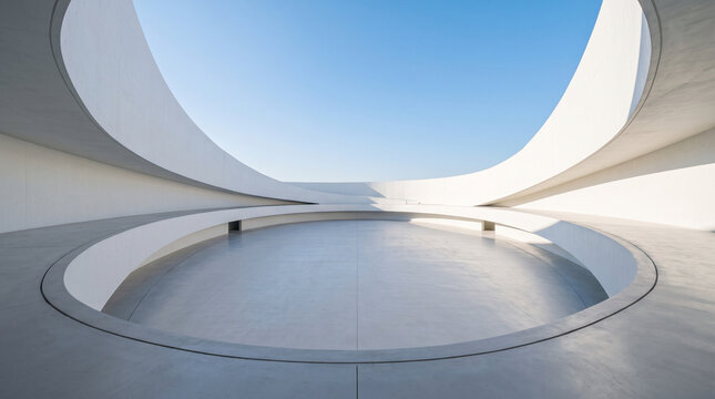 Modern Architectural Design with Open Sky View.