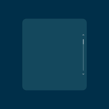 Minimalistic dark scrollbar design vector