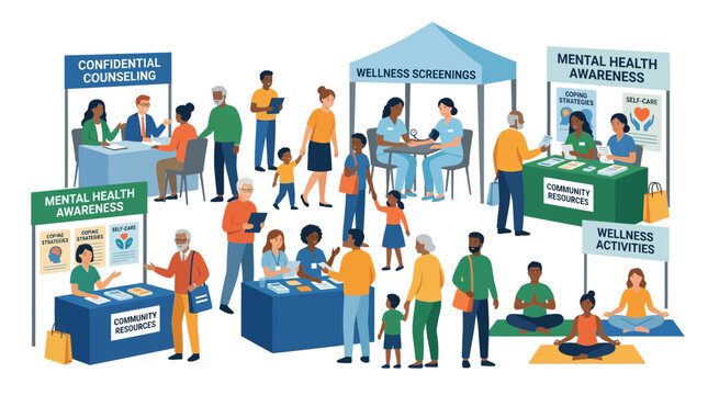Community Health Fair: Mental Wellness, Counseling, and Awareness Booths