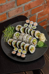 A beautiful platter of assorted fresh sushi rolls © Cavan