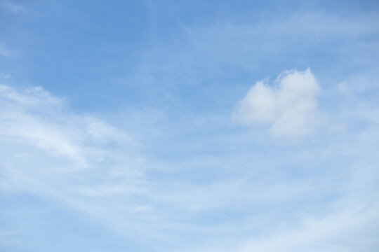 Beautiful blue sky with white clouds background