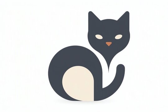 vector illustration of a black cat