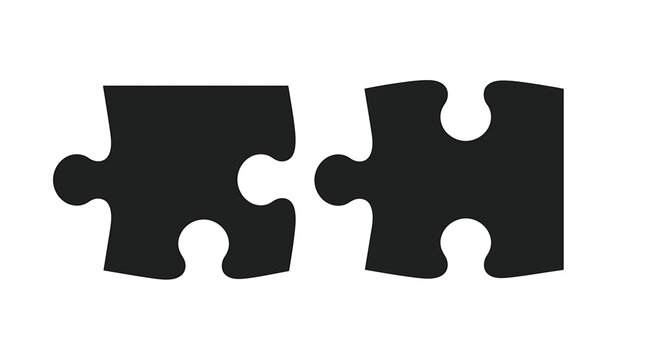 Cognitive Dissonance Black Puzzle Pieces That Cannot Fit