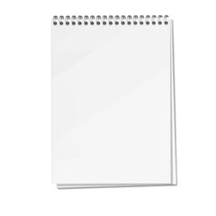 Blank white spiral notebook isolated on a clean white background with blank notepad paper pad wirebound notebook spiral bound stationery item writing pad note book © Arif Creative Store