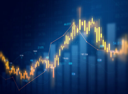 Stock market investment chart trading graph growth.Investment finance chart,stock market business and exchange financial growth graph.	

