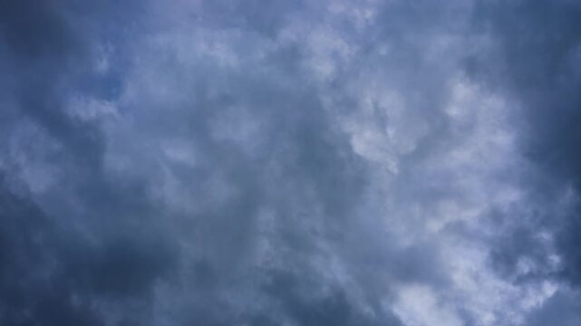 Timelapse Of Blue Sky With Fluffy White Clouds
