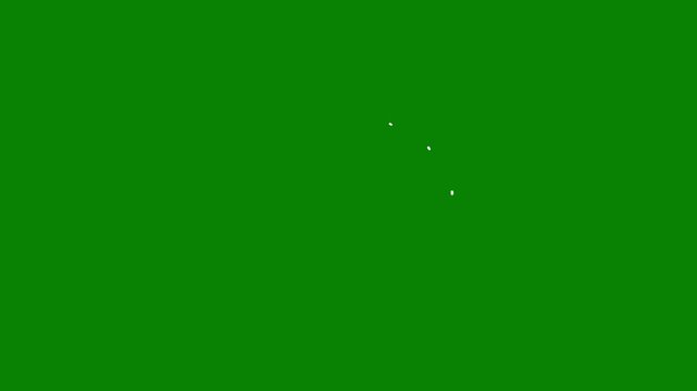Multiple concentric circle loaders spinning and dissolving into green screen background in 4K