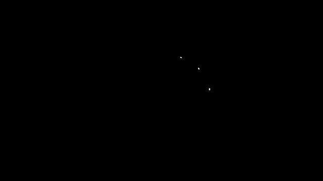 Nested glowing ring spinners shrinking and fading out as motion graphics on black background in 4K