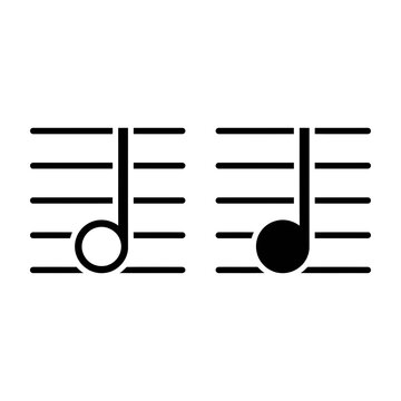 Music notes on sheet music background