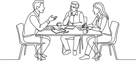 Fototapeta premium Business meeting team collaboration discussion planning brainstorming office work strategy