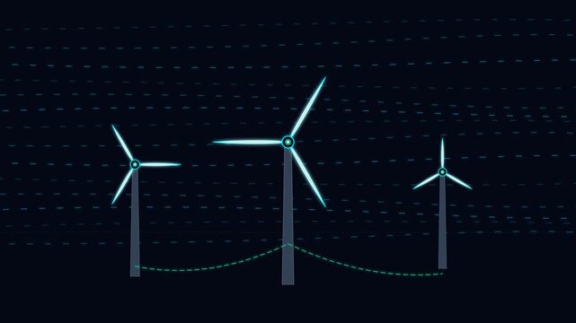 Wind Turbine Kinetic Energy Flow Renewable Power Loop