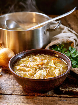 Traditional Polish Beef Tripe Soup Flaczki &ndash; AI Generative
