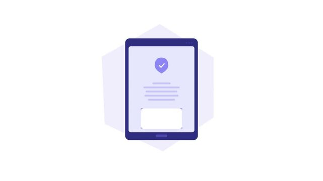 Digital Tablet Displaying Electronic Document Signing and Verification