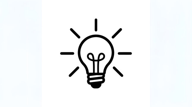Lightbulb with glowing idea icon