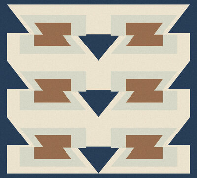 Ethnic native geometric repeat pattern with subtle noise texture finish. Vintage traditional tapestry background