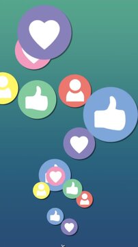 Moving social media icons 4k