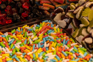 Obraz premium Colorful Candy Display at Dihua Street Market