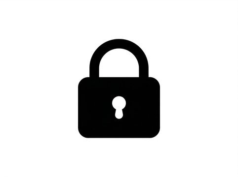 lock icon on white