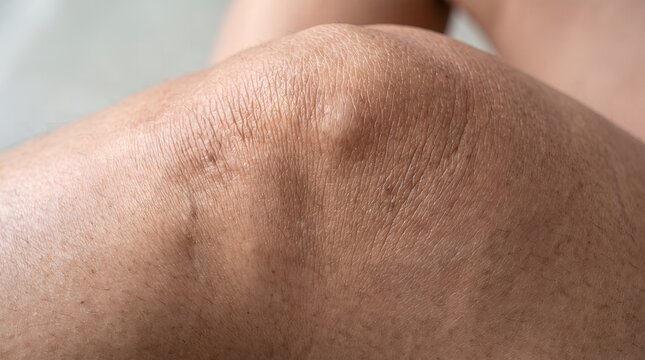 Close up view of smooth tanned skin texture on legs body surface natural light soft focus aesthetic