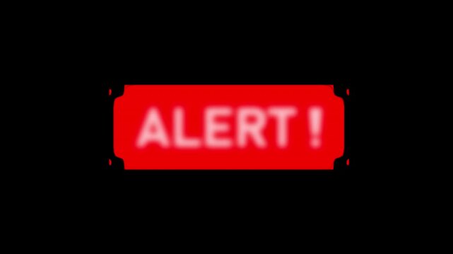Red Alert Warning Sign Box Isolated