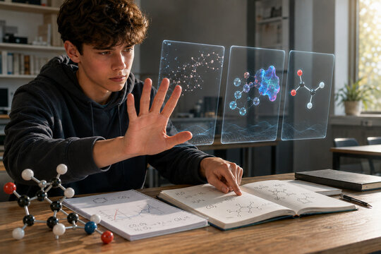 Student Using Critical Thinking to Question Artificial Intelligence in the AI Era