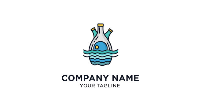 Minimalist logo of a person rowing in a boat on water.