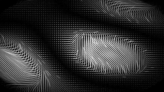 Abstract digital background with glowing white light lines and geometric dot patterns background