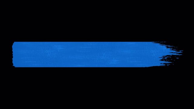 Abstract Blue Paint Brush Stroke Reveal Animation.