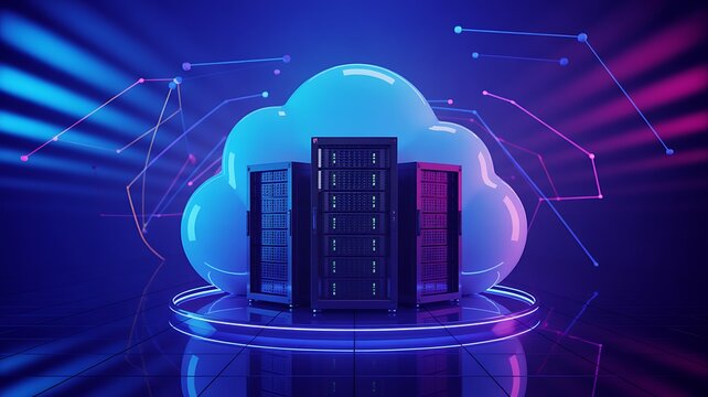 Cloud Computing Infrastructure with Secure Server and Digital Network Connections