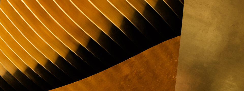 part of modern gold color building architecture banner background	