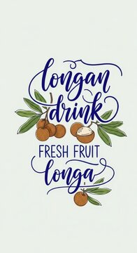 Fresh Fruit Longa Drink with Coconut and Leaves.