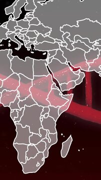 Animation of dna strand over world map