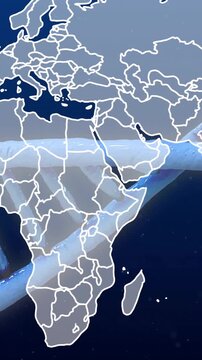 Animation of dna strand over world map
