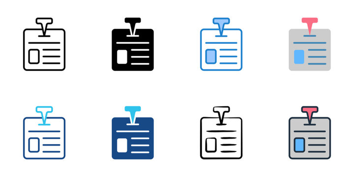 Press clipping icons set multiple style collection. Editable stroke 