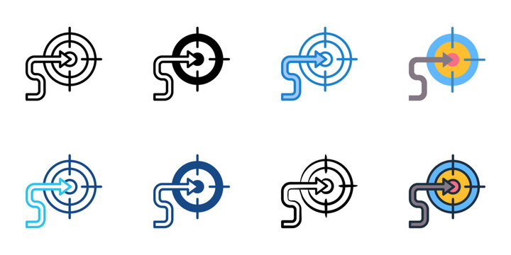 effectiveness icons set multiple style collection. Editable stroke 