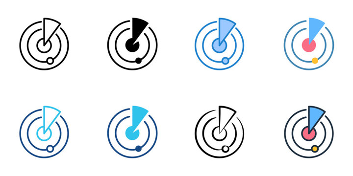 Coverage report icons set multiple style collection. Editable stroke 