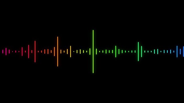 Colorful Neon Audio Spectrum Asset